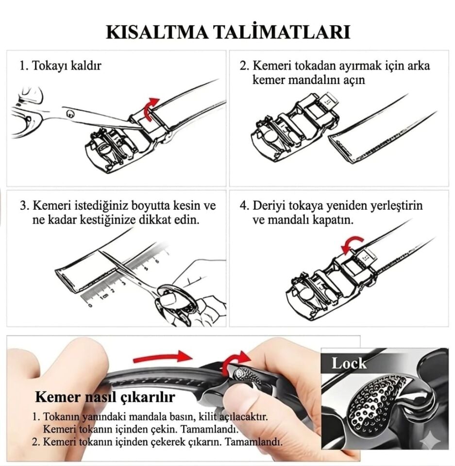 Otomatik Tokalı Deliksiz Raylı İtalyan Tasarım Erkek Deri Kemer CK 1456Y